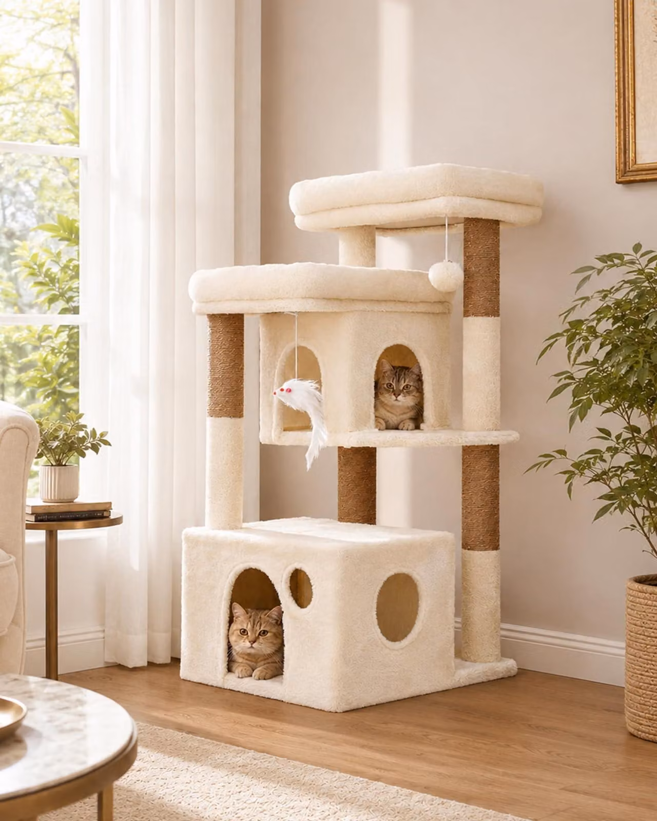 Albero per gatti con sistema anti-ribaltamento