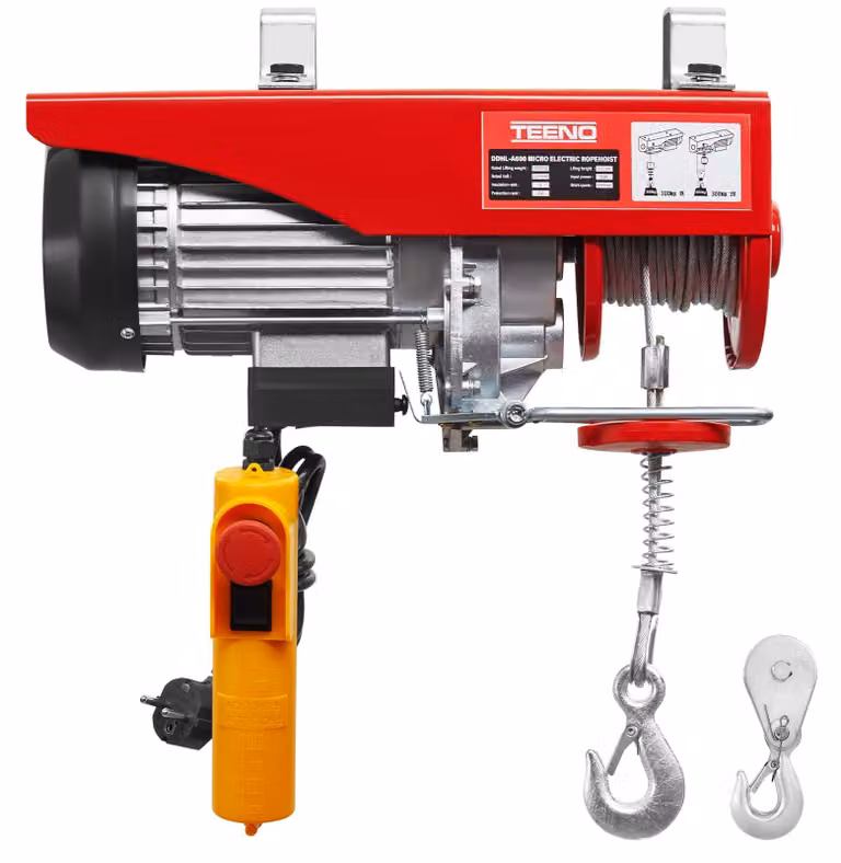Traliccio elettrico, 1200 W, portata 300/600 kg, velocità 6/12 m/min, 220 V