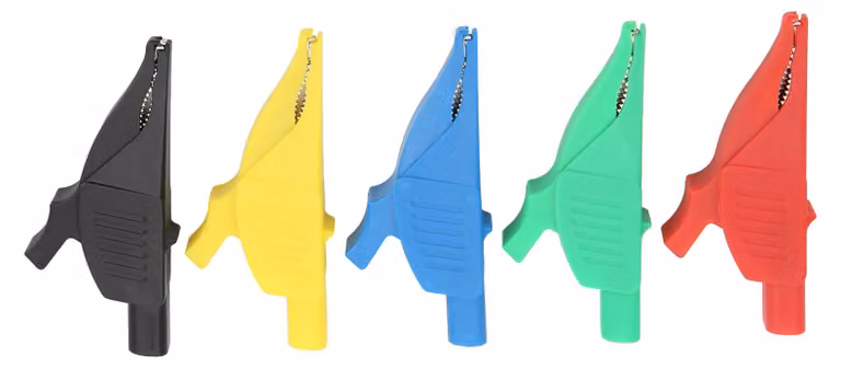 5 morsetti di prova elettrici, leggeri, sicuri, disponibili in 5 colori, multimetro di sicurezza isolato con connettore da 4 mm, ideale per auto