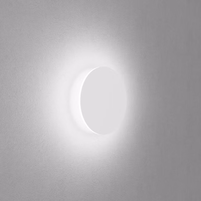Egger Licht Applique da parete a LED Orbit, Bianco / Opale, Soggiorno / Sala da pranzo, Alluminio, Moderno, Applique a LED