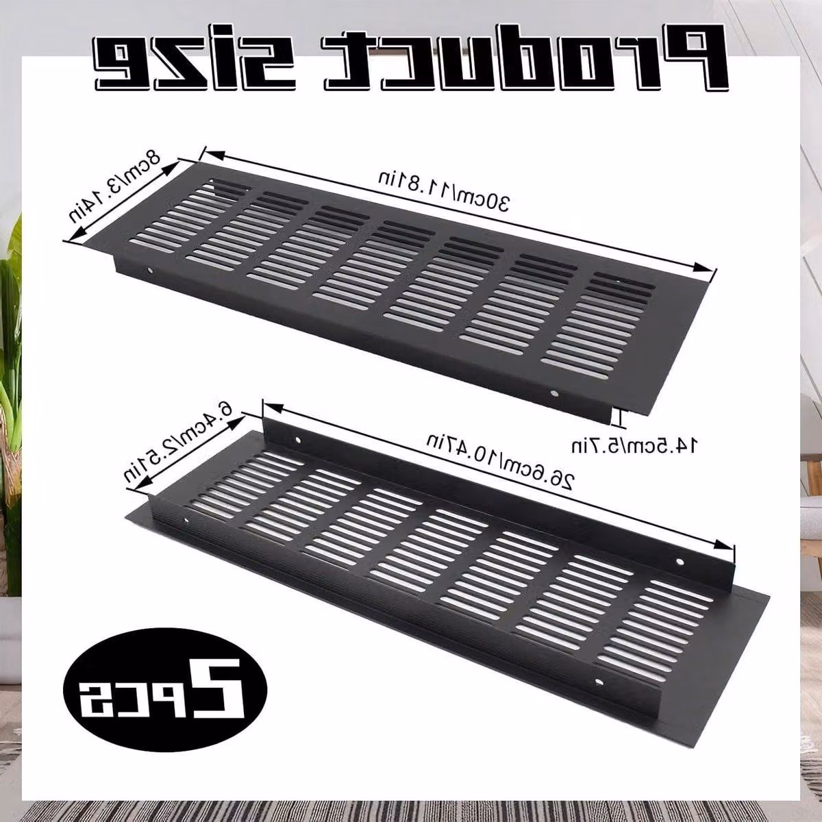Griglie di ventilazione in acciaio inossidabile e alluminio nero, ideali per cucine, armadi e guardaroba, per garantire una circolazione dell'aria e una ventilazione ottimali