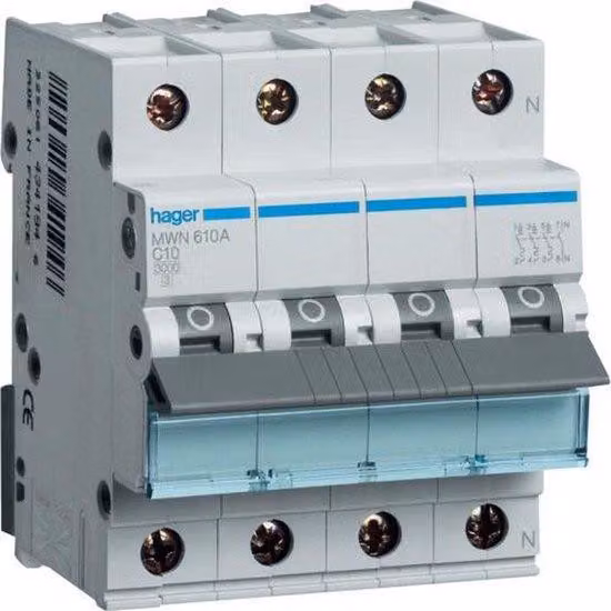 Interruttore automatico Hager 3P 15kA C-80A 4,5M HMC380 (HMC380)