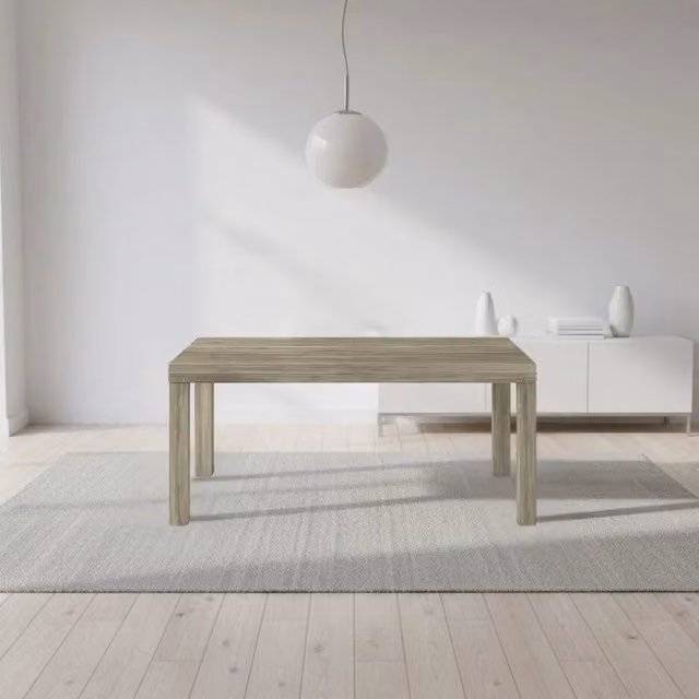 Tavolo Imab Piana T07 in larice grigio con 2 allunghe 140x90x75H cm.