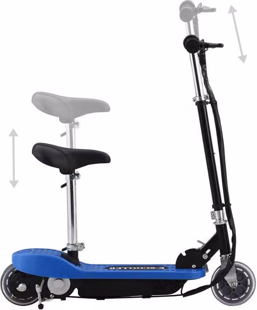 Monopattino Elettrico con Sella Blu CFW7305549, Pieghevole e con Altezza Regolabile