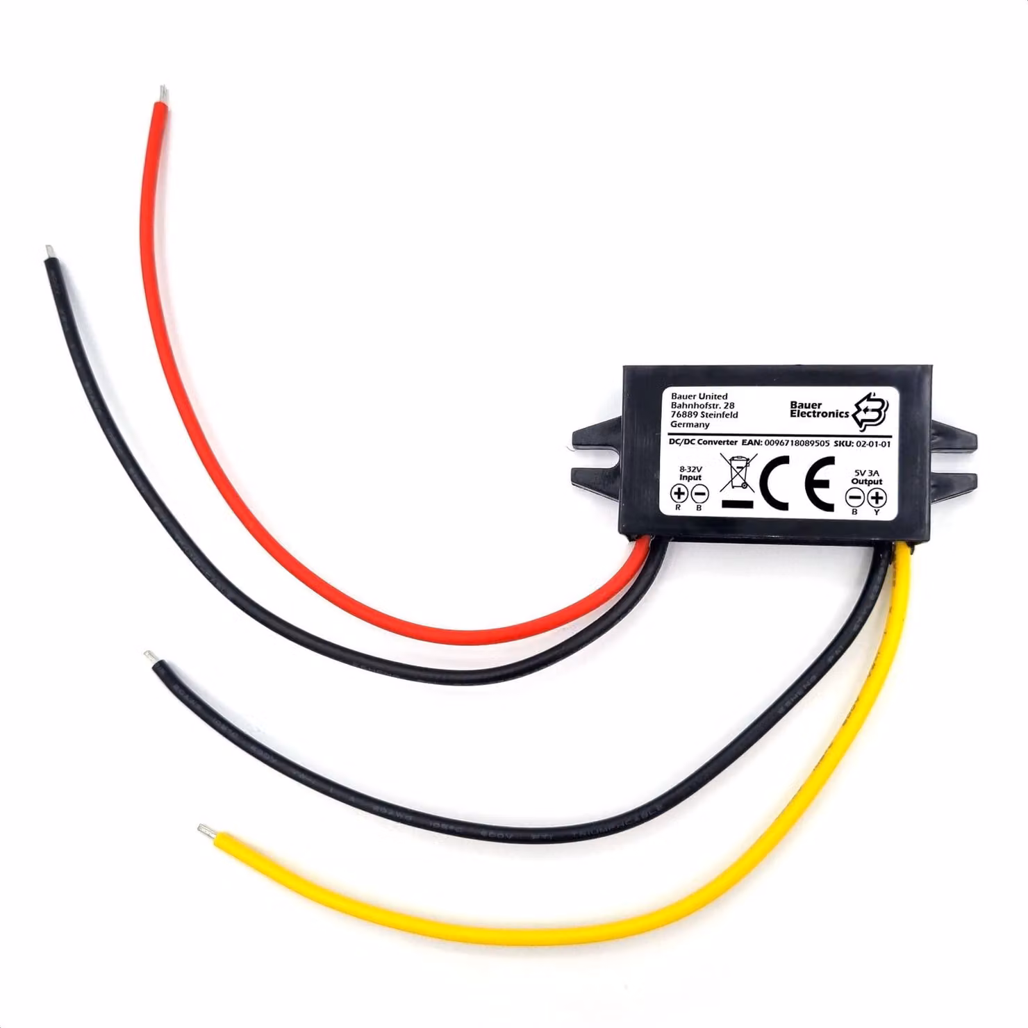 Convertitore di tensione DC-DC, da 8V-32V a 5V, potenza 15W, corrente di uscita 3A