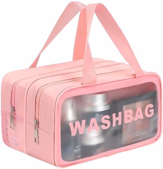 Vasette da viaggio, impermeabili, rosa, grandi