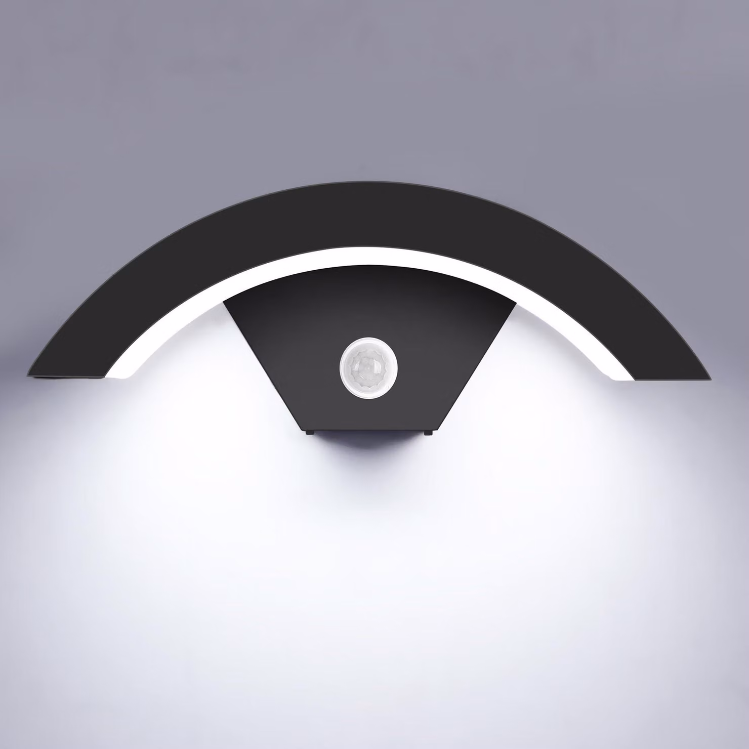 Lampada da parete a LED, 12W, con sensore di movimento, luce bianca fredda, 1400 lumen, grado di protezione IP65
