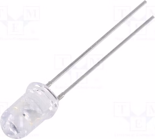 2 LED, angolo di emissione 60°, corrente 30mA, flusso luminoso 1,5÷2 lm, intensità luminosa 1560÷2180 mcd, colore blu, dimensioni 5mm, tensione 2,7÷3,4V, modello OSB44P5161A, diodi LED a montaggio superficiale (SMD)