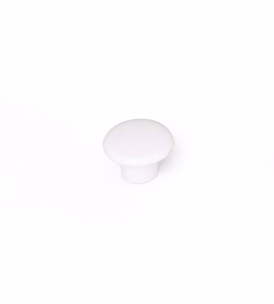 Pomolo in plastica bianco diametro 30 mm