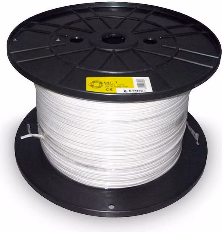 Cavo Sediles 2 x 1 mm bianco 500 m Ø 400 x 200 mm
