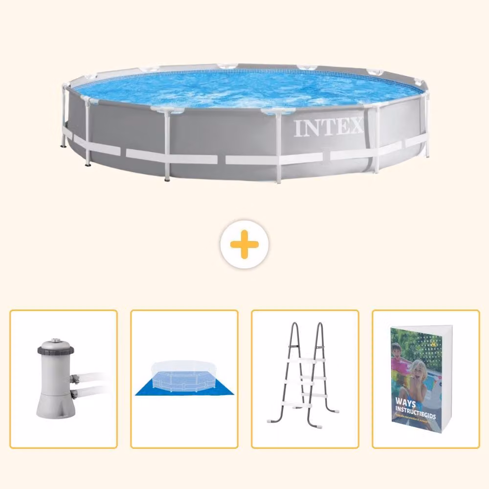 Struttura per piscina a forma di prisma - 366x76 cm - composta da 5 elementi - modello SCB122