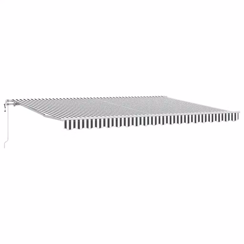 Tenda Retrattile Automatica con Motore vidaXL in Alluminio e Poliestere, Colore Antracite e Bianco, L: 450 cm x P: 300 cm – 2