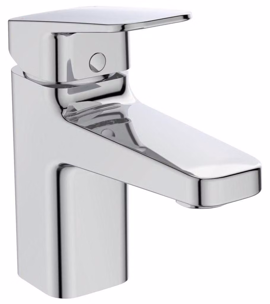 Miscelatore per lavabo Ceraplan, cromo, con apertura a pressione, monoblocco, portata 5 l/min