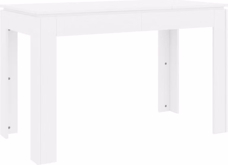 Tavolo da Pranzo Bianco 120x60x76 cm in Legno Multistrato