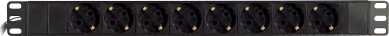 Barra di estensione con presa 8xCEE 7/3, 1xCEE 7/7 19" 1U 2 m di cavo