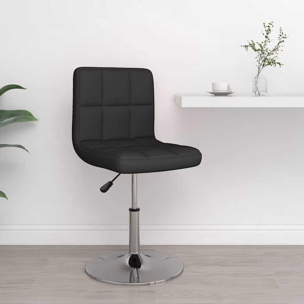 Sgabello da bar vidaXL moderno in similpelle nero con struttura in metallo L/P/H: 40 x 43 x 85,5 cm