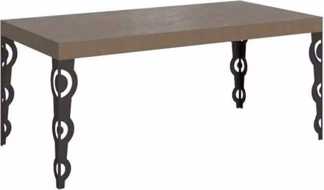 Tavolo allungabile moderno Itamoby beige con gambe in metallo antracite L/P: 180-284 x 90 cm