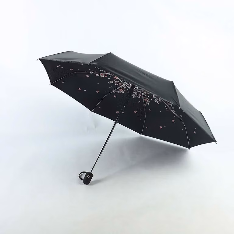 Omgoods - Ombrello con protezione UV e motivo a fiori di ciliegio - Ombrello automatico