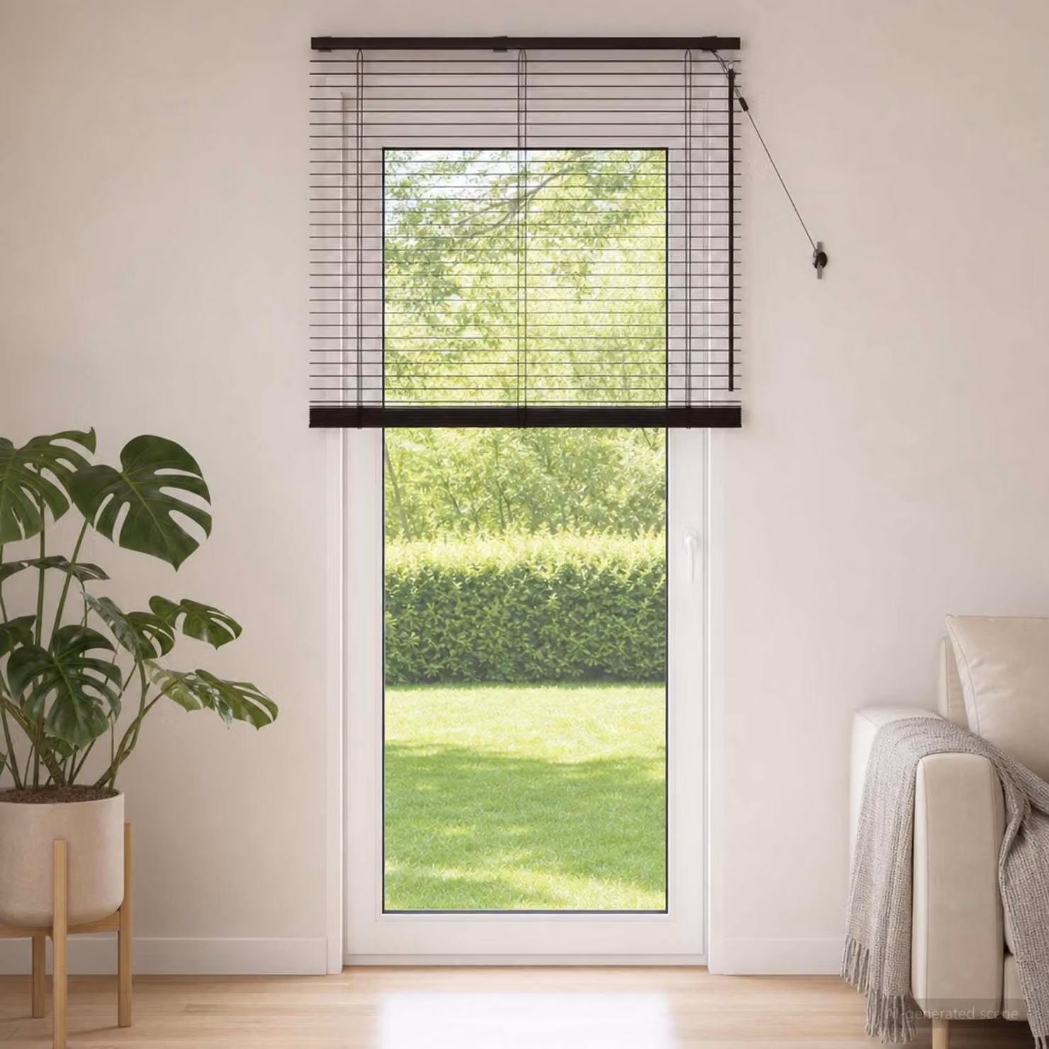 vidaXL Tenda Veneziana Marrone Scuro L: 120 cm, H: 250 cm, 35 mm