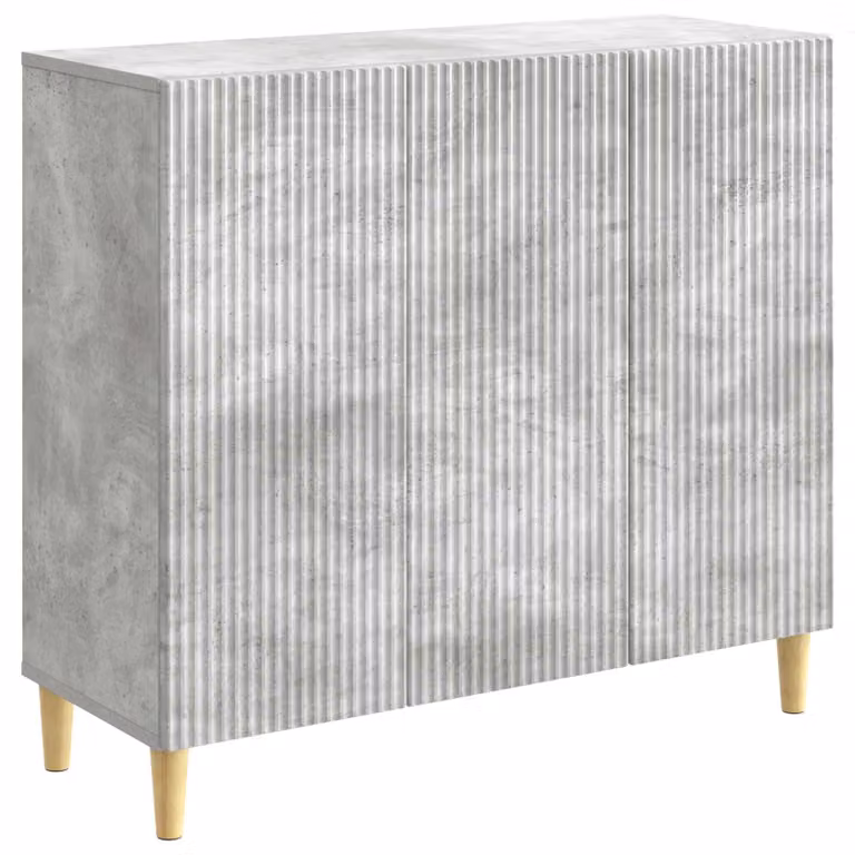 Credenza Grigio Cemento 89 x 34,5 x 80 cm Legno ingegnerizzato