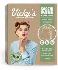Sacchetti per alimenti in carta CARTAMORE bianchi, confezione da 24 pezzi, L 15 cm x P 24 cm