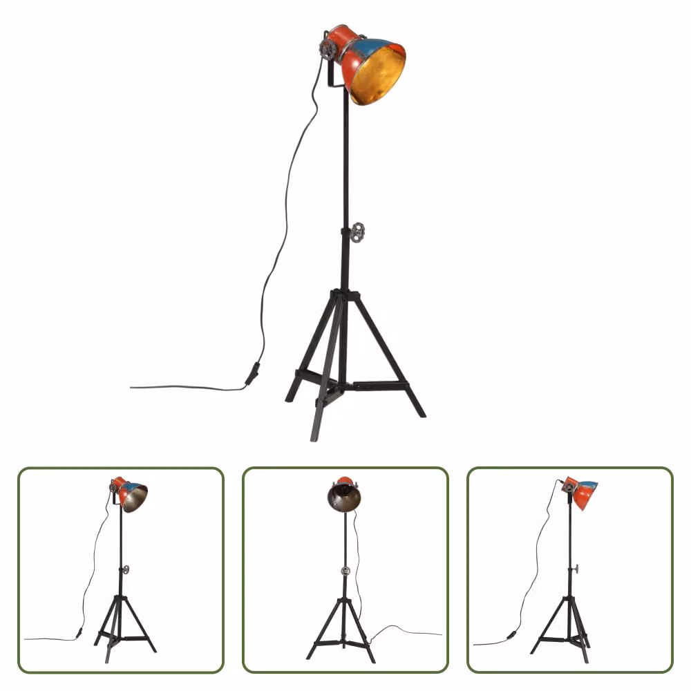 The Living Store Lampada da terra 25 W Multicolore 35x35x65/95 cm E27