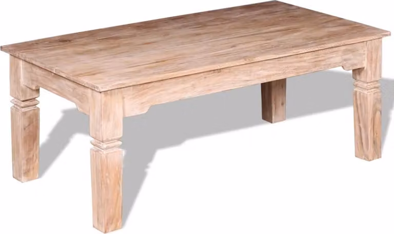 Tavolino da Salotto in Legno Massello di Acacia 110x60x45 cm