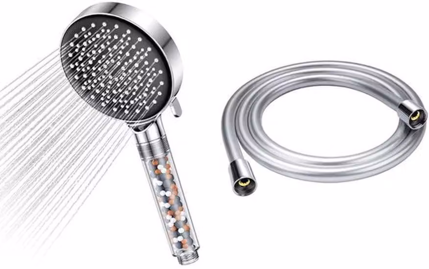Azomor Doccetta a risparmio idrico con filtro e tubo flessibile anti-piega da 160 cm