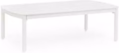 Tavolino da esterno rettangolare Bizzotto FENIX Vapor in alluminio bianco L/P/H: 100 x 80 x 35 cm