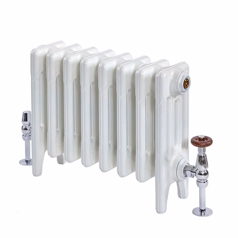 Radiatore in Ghisa a 4 Colonne - Porcellana Bianca - H 460mm x L 263mm x P 140mm - Mercury