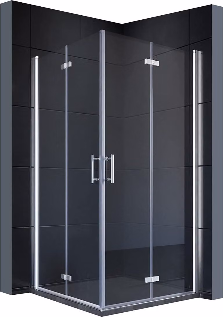 SONNI cabina doccia 90x90x195cm angolo ingresso bagno angolo doccia porta a battente porta a soffietto nano vetro porta a soffietto 180º