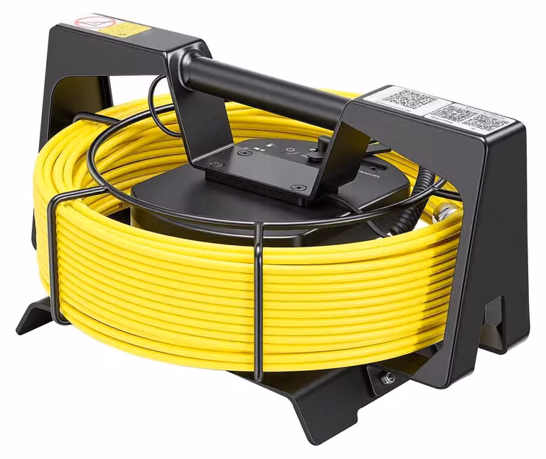 Telecamera per fognature aggiornata 2026 con WiFi, telecamera per condotte di scarico da 20 m, telecamere flessibili per impianti idraulici IP68 con illuminazione (12 LED), connettività WiFi wireless a telefono/tablet per l'ispezione delle condotte fognar