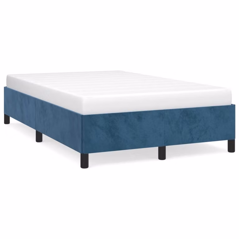 Giroletto senza Materasso Blu Scuro 120x200 cm in Velluto