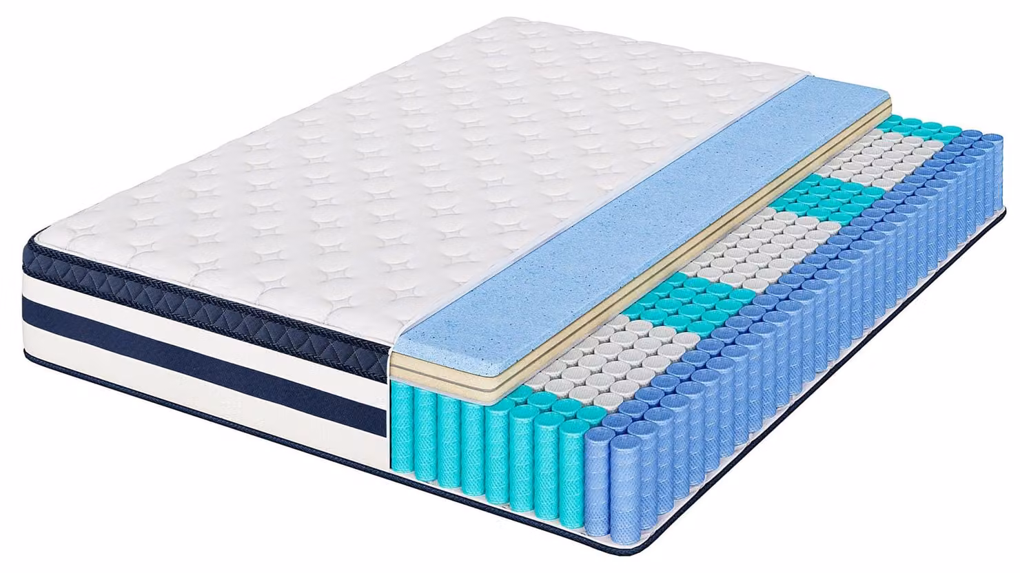 VASAGLE, materasso, 180 x 200 x 25 cm, in gel memory foam, supporto medio, livello di durezza H3