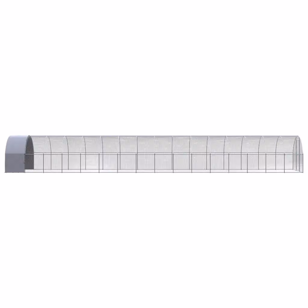 Gabbia per polli da esterno Videx in acciaio zincato grigio L: 16 m, P: 3 m, H: 2 m – 2