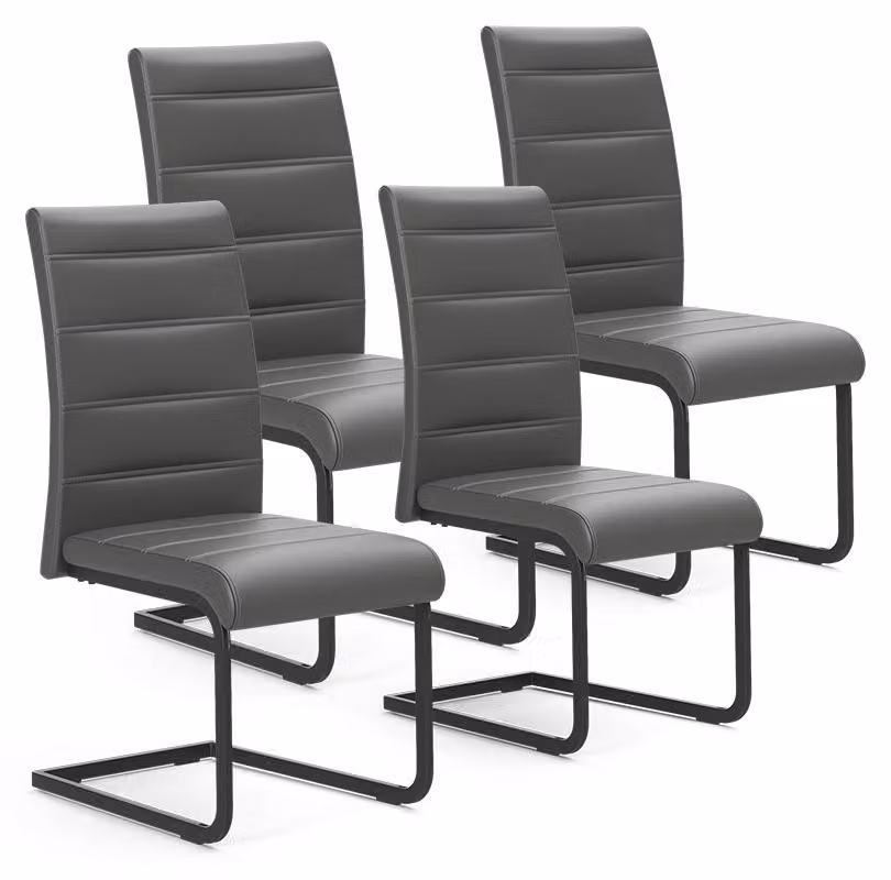 Sedia a sbalzo Vicco Salvo Grigio/Nero Set da 4, Model 60736