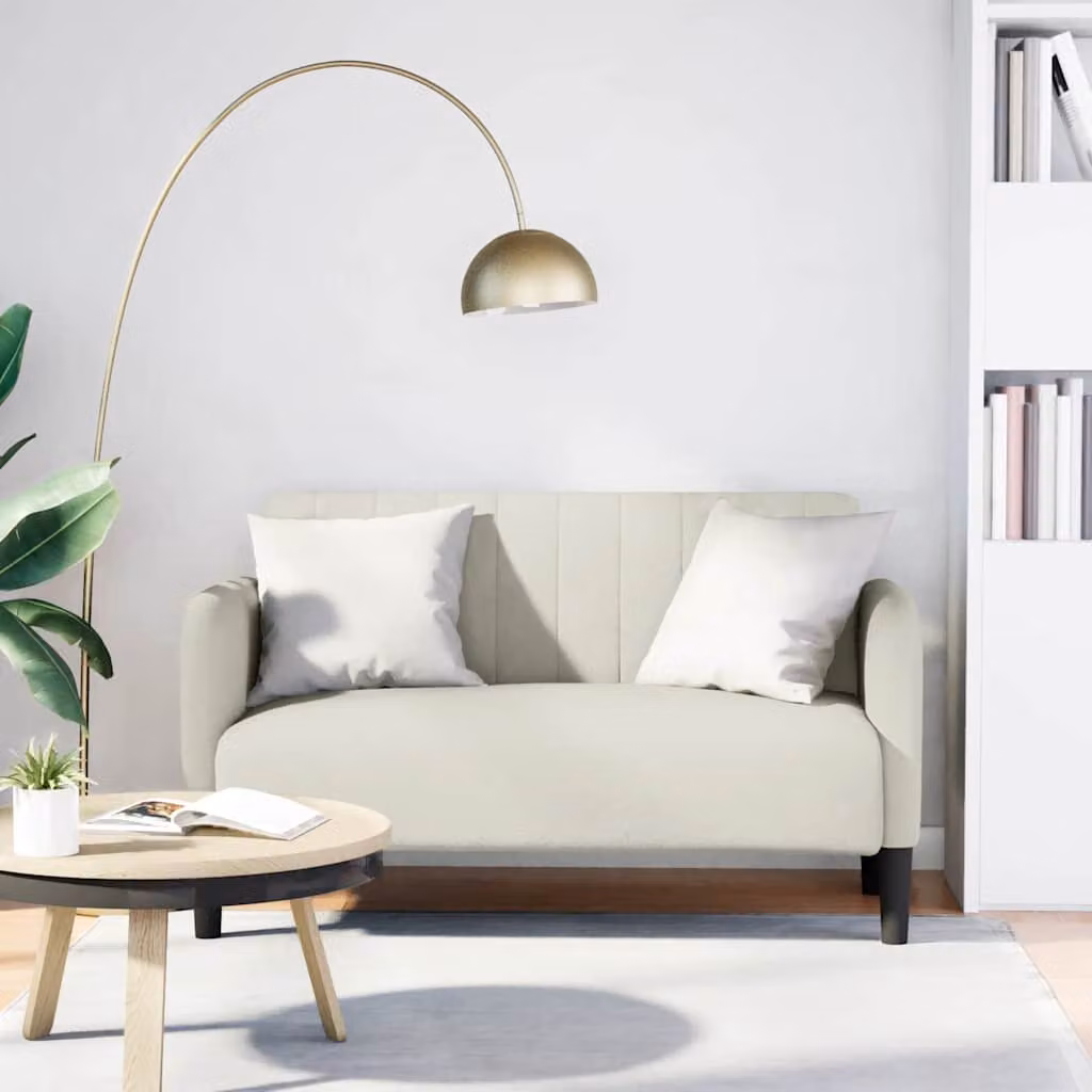 Divanetto vidaXL in Velluto Beige, L: 109 cm, P: 68 cm, H: 74 cm