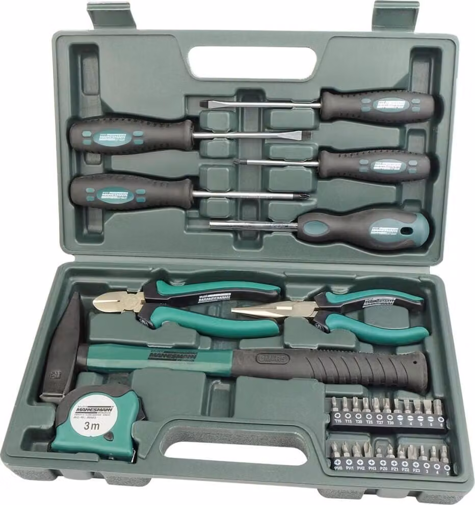 Brüder Mannesmann Heimwerker Werkzeugset im Koffer 31teilig M29031 (M29031)
