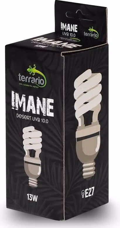 Terrario Imane Desert Lampadina a spirale UVB 10.0 13W Terrario