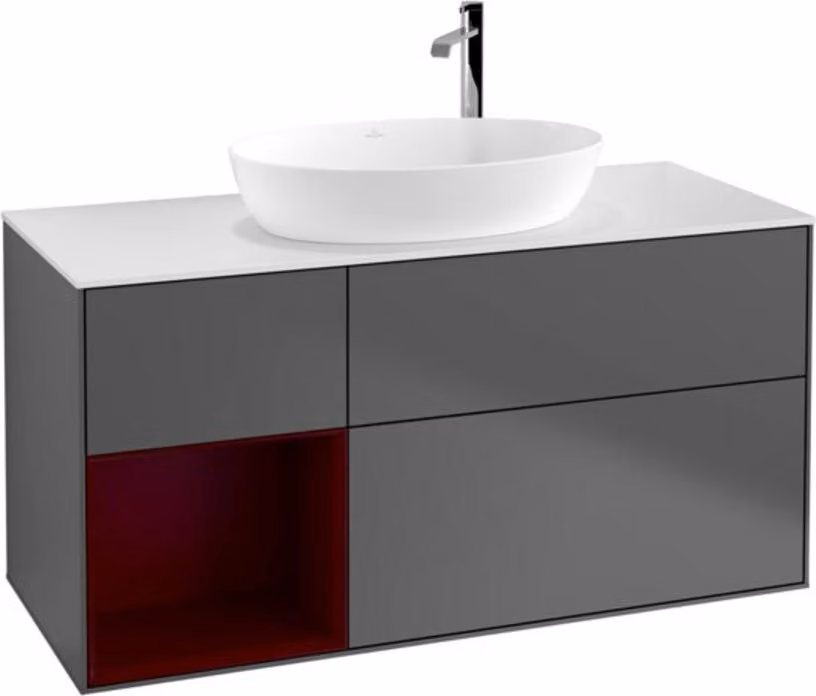 V&B mobile lavabo Finion 120cm, Pl w m, Reg Peo m Lac, Anthrac. m