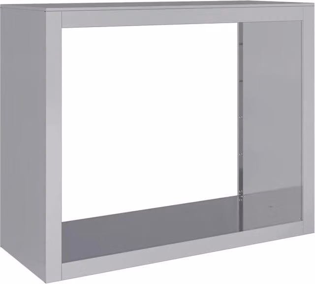 Portalegna 100 x 40 x 80 cm acciaio zincato grigio 02_0043703
