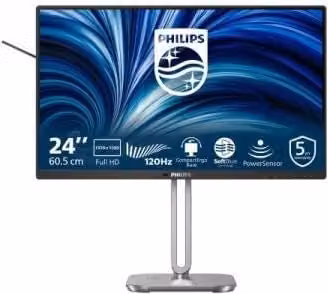 Monitor PC Philips Serie 4000 24B2N4200/00 da 23.8 pollici Full HD IPS Grigio con HDMI, DisplayPort e USB-C – 1