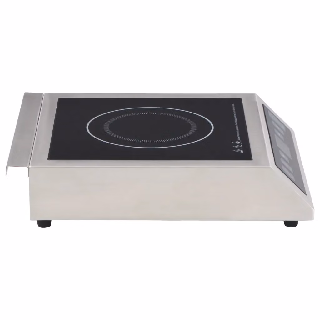 Piastra a induzione vidaXL in acciaio inossidabile con display digitale e timer, colore nero e argento, L/P/H: 41 x 41 x 10 cm – 2
