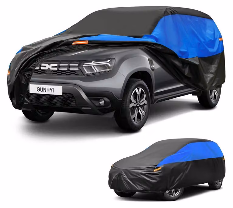 Copertura impermeabile e traspirante per auto, compatibile con Renault Duster e Dacia Duster (modelli dal 2011 al 2025), disponibile nei colori nero e blu