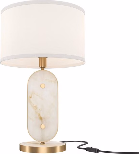 Lampada da tavolo oro in metallo paralume Marmo E27 Maytoni