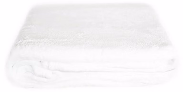 Accogliente coperta 150x200 cm in pile copriletto in poliestere bianco