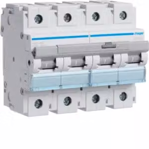 Interruttore automatico a 4 poli, 15 kA, caratteristica D, 80 A, 6 moduli