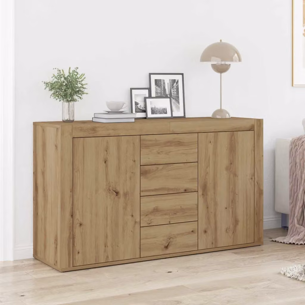 Credenza moderna vidaXL in rovere marrone L: 120 cm, P: 36 cm, H: 69 cm