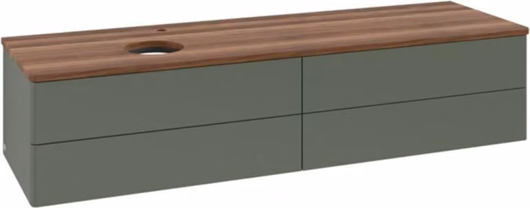 V&B Mobiletto senza struttura frontale - illuminazione Antao 160x50cm, HL, WBP w. wal, lea gre. m Lac