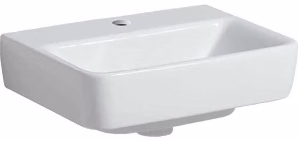 Geberit Renova Plan, lave-mains, 45x34 cm, 1 trou pour robinet, sans trop-plein, 501625, 501.625.00.1, 501.625.00.1
